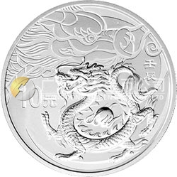 2012中國壬辰（龍）年金銀紀念幣1盎司圓形銀質(zhì)紀念幣