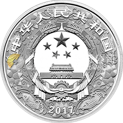 2017中國丁酉（雞）年金銀紀(jì)念幣30克圓形銀質(zhì)彩色紀(jì)念幣