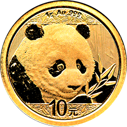 2018版熊貓金銀紀(jì)念幣1克圓形金質(zhì)紀(jì)念幣