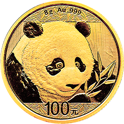 2018版熊貓金銀紀(jì)念幣8克圓形金質(zhì)紀(jì)念幣