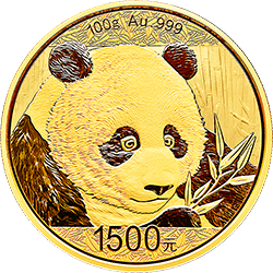 2018版熊貓金銀紀(jì)念幣100克圓形金質(zhì)紀(jì)念幣