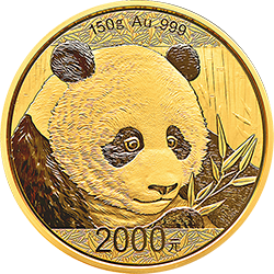 2018版熊貓金銀紀念幣150克圓形金質(zhì)紀念幣
