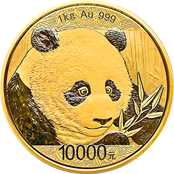 2018版熊貓金銀紀念幣1公斤圓形金質(zhì)紀念幣