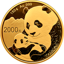 2019版熊貓金銀紀念幣150克圓形金質(zhì)紀念幣