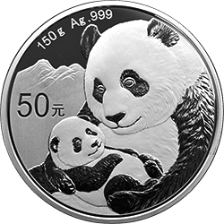 2019版熊貓金銀紀(jì)念幣150克圓形銀質(zhì)紀(jì)念幣