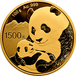 2019版熊貓金銀紀(jì)念幣100克圓形金質(zhì)紀(jì)念幣