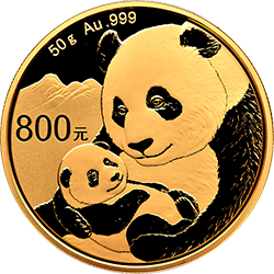 2019版熊貓金銀紀念幣50克圓形金質(zhì)紀念幣