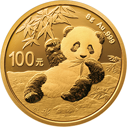 2020版熊貓金銀紀(jì)念幣8克圓形金質(zhì)紀(jì)念幣