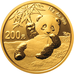 2020版熊貓金銀紀(jì)念幣15克圓形金質(zhì)紀(jì)念幣