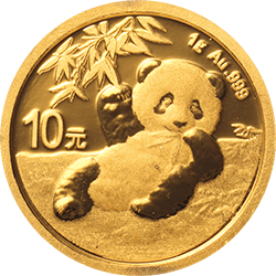 2020版熊貓金銀紀(jì)念幣1克圓形金質(zhì)紀(jì)念幣