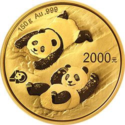 2022版熊貓貴金屬紀(jì)念幣150克圓形金質(zhì)紀(jì)念幣