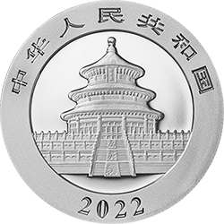 2022版熊貓貴金屬紀念幣30克圓形鉑質(zhì)紀念幣