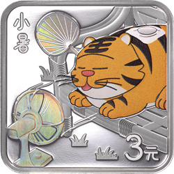 二十四節(jié)氣（光陰的故事）金銀紀(jì)念幣8克正方形銀質(zhì)紀(jì)念幣