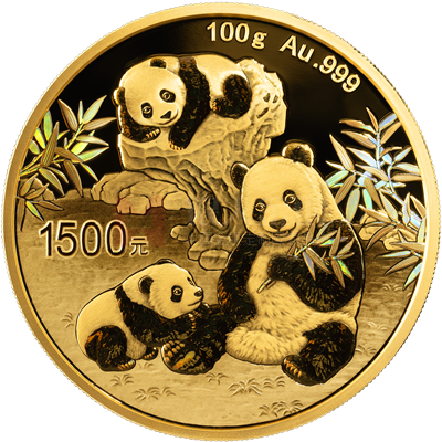 2025版熊貓100克精制金質(zhì)紀念幣