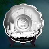 2014年7月：深圳金賽銀并購(gòu)基金公司企業(yè)上市純銀紀(jì)念盤(pán)定制