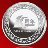 2015年6月訂作　匯峰公司三年五年十年銀質(zhì)服務(wù)獎(jiǎng)銀質(zhì)紀(jì)念章訂做