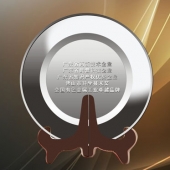 2016年4月定制　廣亞鋁業(yè)金銀立體擺件純銀銀盤(pán)獎(jiǎng)盤(pán)定制