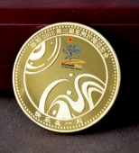 海陽2012第三屆亞洲沙灘運動會金質(zhì)紀(jì)念幣定做