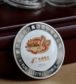 武漢華源電力集團(tuán)功勛員工純銀獎?wù)?純銀勛章,純銀徽章