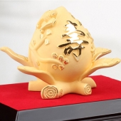 純金壽桃定制黃金壽桃，絨沙金壽桃，千足鑄金壽桃