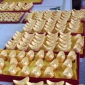 黃金元寶定制，純金元寶定做，制作千足金金元寶