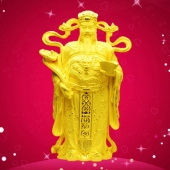 純金財(cái)神擺件定制、絨沙金財(cái)神工藝品擺件定做批發(fā)