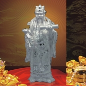 祿星純銀擺件、純銀祿星降臨、祿星純銀工藝品擺件